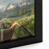 Extra large black wall art on canvas featuring a colorful, textured representation of a bicycle, ideal for living room decor.