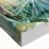 Black and white photograph of a bicycle on a stretched canvas, suitable for bedroom wall art.