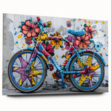 Acrylic print of a side-view bicycle in monochrome, ideal for modern bedroom or dining room decor.