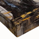 Black and white photo of a bicycle on a stretched canvas, ideal for bedroom wall art with a minimalist style.