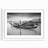 Extra large, textured abstract art print featuring a colorful gondola scene on a framed canvas, ideal for living room decor.