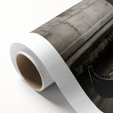 Art deco style poster of a gondola on water, using muted blue and gray tones, on rolled canvas, ideal for nursery wall art.