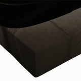 Black and white photo of a gondola on a calm river, printed on large stretched canvas, suitable for bedroom wall art.