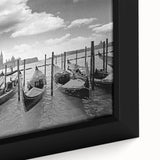 Black wall art featuring a colorful gondola on textured canvas, ideal for extra large living room decor.