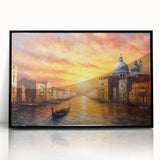 Large abstract wall art featuring a black and white gondola design on framed acrylic, ideal for modern art wall decor.