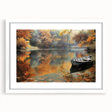 Extra large abstract art print featuring a textured depiction of a gondola, in muted gray and blue tones.