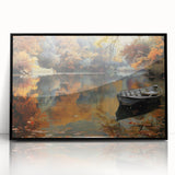 Large abstract wall art of a gondola in muted black and gray tones, framed acrylic, suitable for modern living room decor.