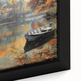 Black wall art depicting a gondola on textured canvas with colorful accents, ideal for large living room walls.
