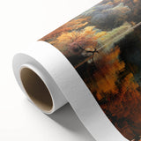 Art deco poster of a gondola on water, in muted blue and gray tones on rolled canvas, ideal for nursery wall art.