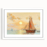 Extra large abstract art print of a textured rowboat, using muted blue and gray tones on a framed canvas.