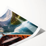 Extra large wall art featuring a line art design of flowers in muted gray tones on a rolled canvas.