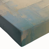 Black and white photo of a rowboat on calm water, printed on large stretched canvas, suitable for bedroom wall art.