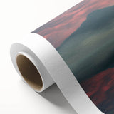 Art deco poster of a rowboat in muted blues and grays on rolled canvas, ideal for nursery wall art.