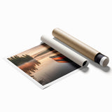 Extra large canvas featuring a rowboat on calm water, rendered in soft, monochromatic blues.