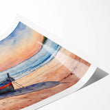 Extra large rolled print featuring a line art design of flowers, ideal for large living room walls.