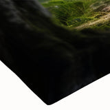 Black and white landscape painting of a rowboat on water, printed on large stretched canvas, suitable for bedroom wall decor.