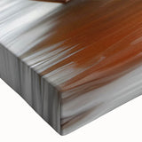 Black and white photo of a rowboat on water, printed on large stretched canvas, suitable for bedroom wall decor.