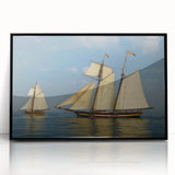 Large abstract wall art featuring a sailboat, in black and white tones, framed acrylic, ideal for modern art wall decor.