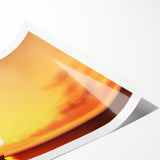 Extra large rolled print of a sailboat on calm waters, in muted blues and grays, ideal for large living room wall art.