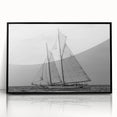 Large abstract wall art of a sailboat.