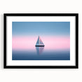 Extra large, abstract art print of a colorful sailboat on textured canvas, framed in black, ideal for living room decor.