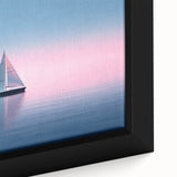 Extra large black wall art featuring a textured sailboat design in colorful hues, framed canvas ideal for living room decor.