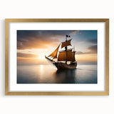 Textured abstract art print of a sailboat in muted blue and gray tones on a framed canvas, ideal for bedroom art.