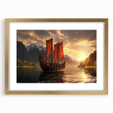 Textured art print of an abstract sailboat in neutral and blue tones on a framed canvas, suitable for bedroom art.