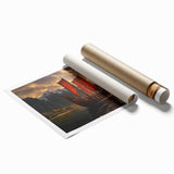 Extra large wall art featuring a sailboat on calm waters, in muted blue and white tones, ideal for classy bathroom decor.