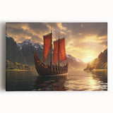 Black and white photo of a sailboat on calm waters, printed on large stretched canvas, suitable for kitchen wall art.