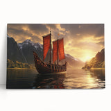 Black and white photo of a sailboat on stretched canvas, suited for kitchen or bedroom wall art.