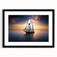 Extra large abstract art print of a colorful, textured sailboat on a framed canvas, ideal for living room decor.