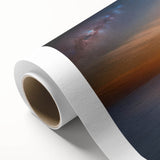 Art deco style sailboat poster with soft blue and white tones on rolled canvas, ideal for nursery wall art.