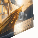 Large abstract sailboat art in muted blue and gray on acrylic, ideal for dining room ambiance.