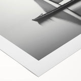 Art deco poster of a sailboat on the ocean in monochrome blue, printed on rolled canvas, suitable for dining room decor.