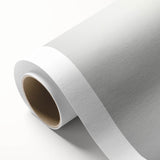 Art deco style poster of a sailboat on rolled canvas, featuring pastel blue and white tones, ideal for nursery wall decor.