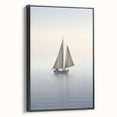 Black and white framed canvas featuring a vintage sailboat, ideal for bedroom wall decor.