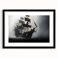 Abstract art print of a colorful sailboat on textured canvas, framed in black, ideal for living room decor.