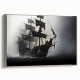 Framed canvas vintage poster art of a colorful sailboat on a black background, suitable for extra large living room decor.