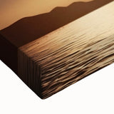 Black and white landscape art painting of a sailboat on a lake, printed on large stretched canvas.