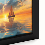 Extra large black wall art featuring a textured sailboat design with colorful accents on a framed canvas.