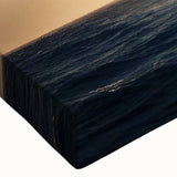 Large art of a sailboat in black and white on stretched canvas, suitable for bedroom wall decor.