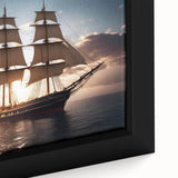 Extra large black canvas featuring a textured, colorful sailboat design, ideal for living room decor.