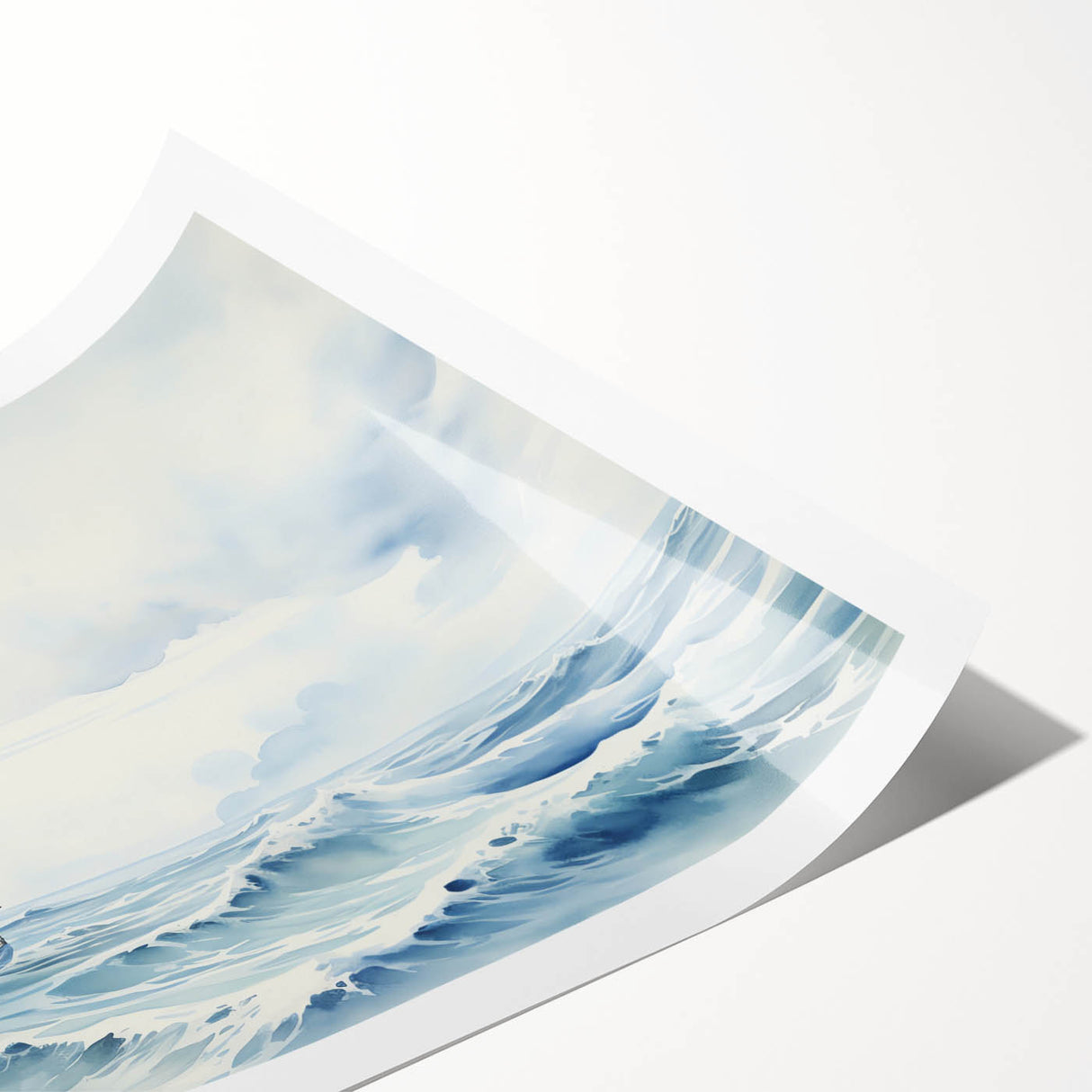 Extra large wall art featuring a minimalistic line art of sailboats, printed on rolled canvas.