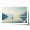 Extra large wall art featuring a sailboat on calm waters, printed on rolled canvas, ideal for dining room decor.