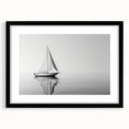 Extra large abstract art print of a colorful sailboat, textured design on a black framed canvas, ideal for living room decor.