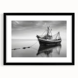 Abstract art print of a colorful sailboat on textured canvas, ideal for extra large living room wall art.