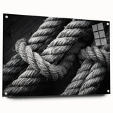 Acrylic print of a sailboat in grayscale, ideal for modern bedroom or dining room decor.