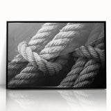 Large abstract wall art of a sailboat on acrylic, featuring soft blues and whites in a mid-century modernist style.