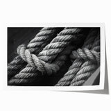 Sailboat on calm waters in muted blues and grays, rolled print, suitable for art wall dining room.